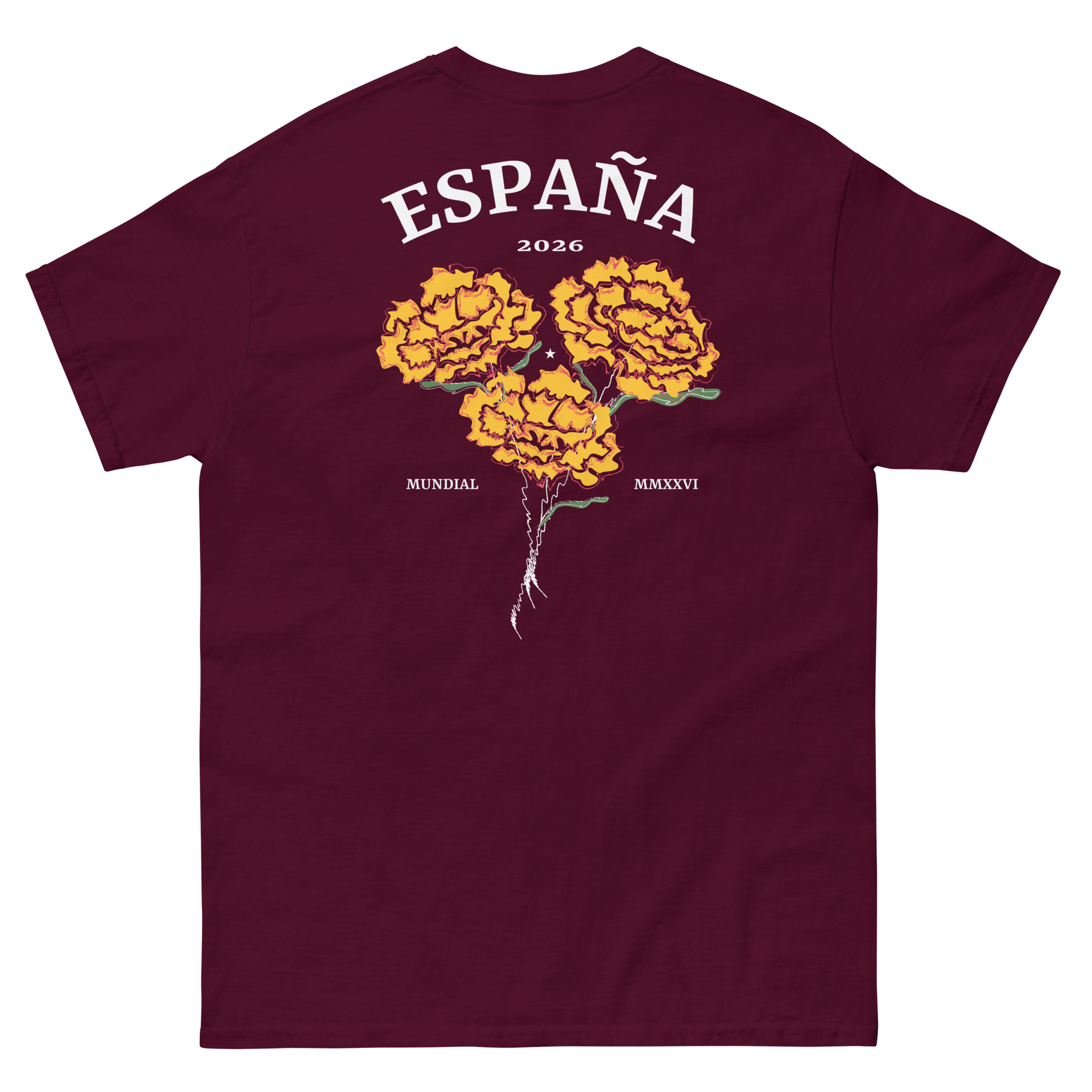 Carnation Flos Tee. Granate